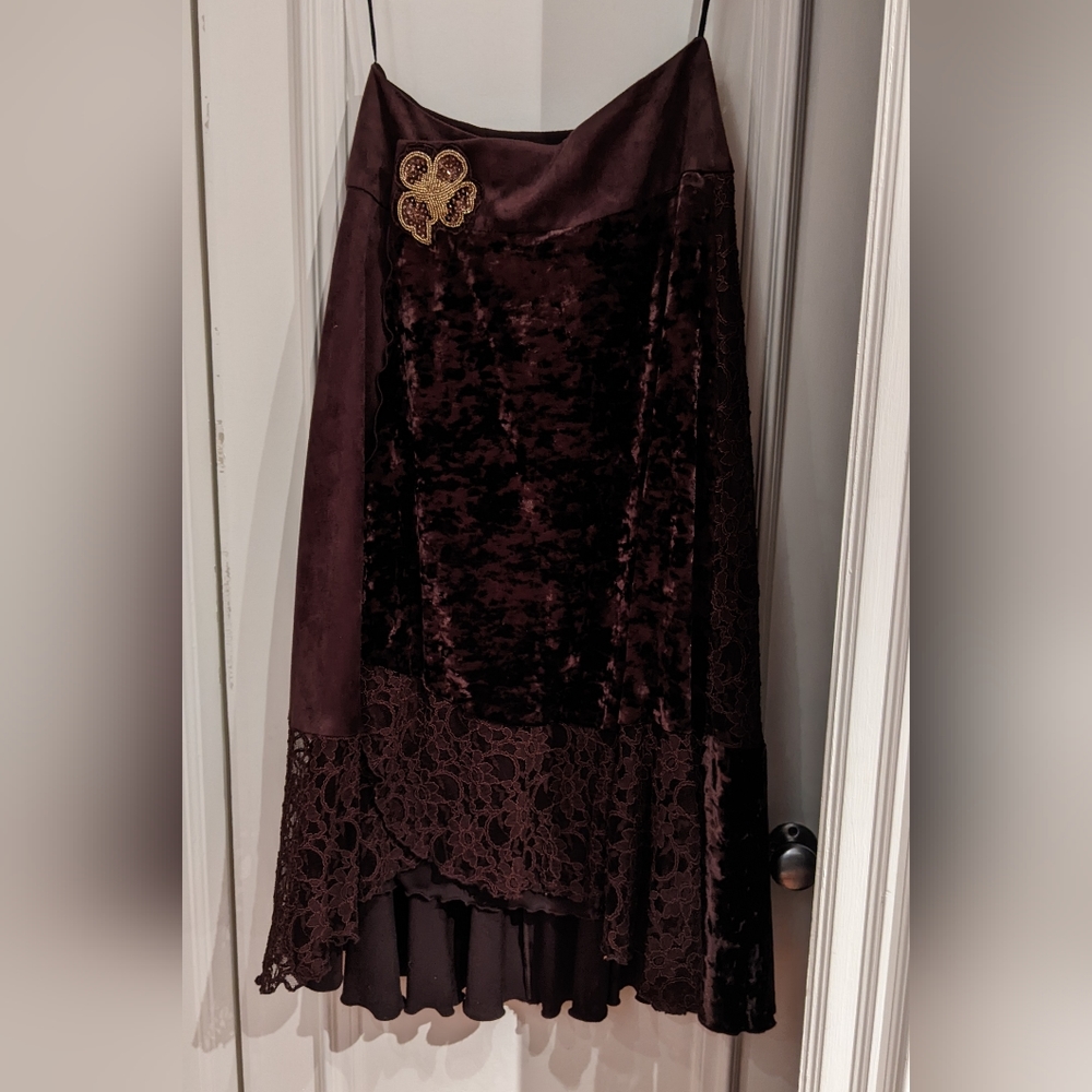 Brown wrap around skirt